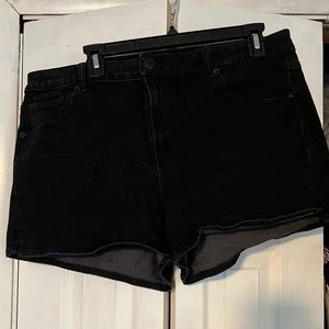 American eagle black jean shorts